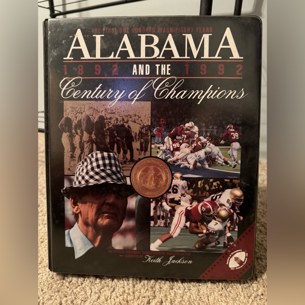 Vintage Alabama Century of Champions Coffee Table Book - Black/Red